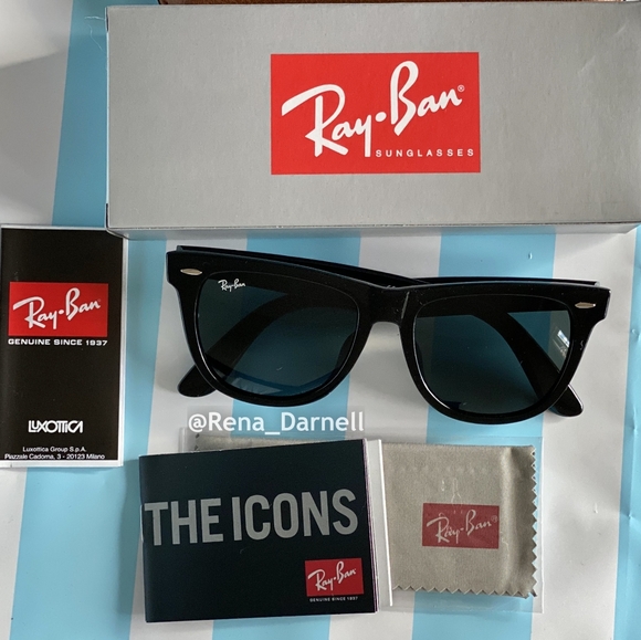RayBan Wayfarer RB2140 Black New - Picture 13 of 16